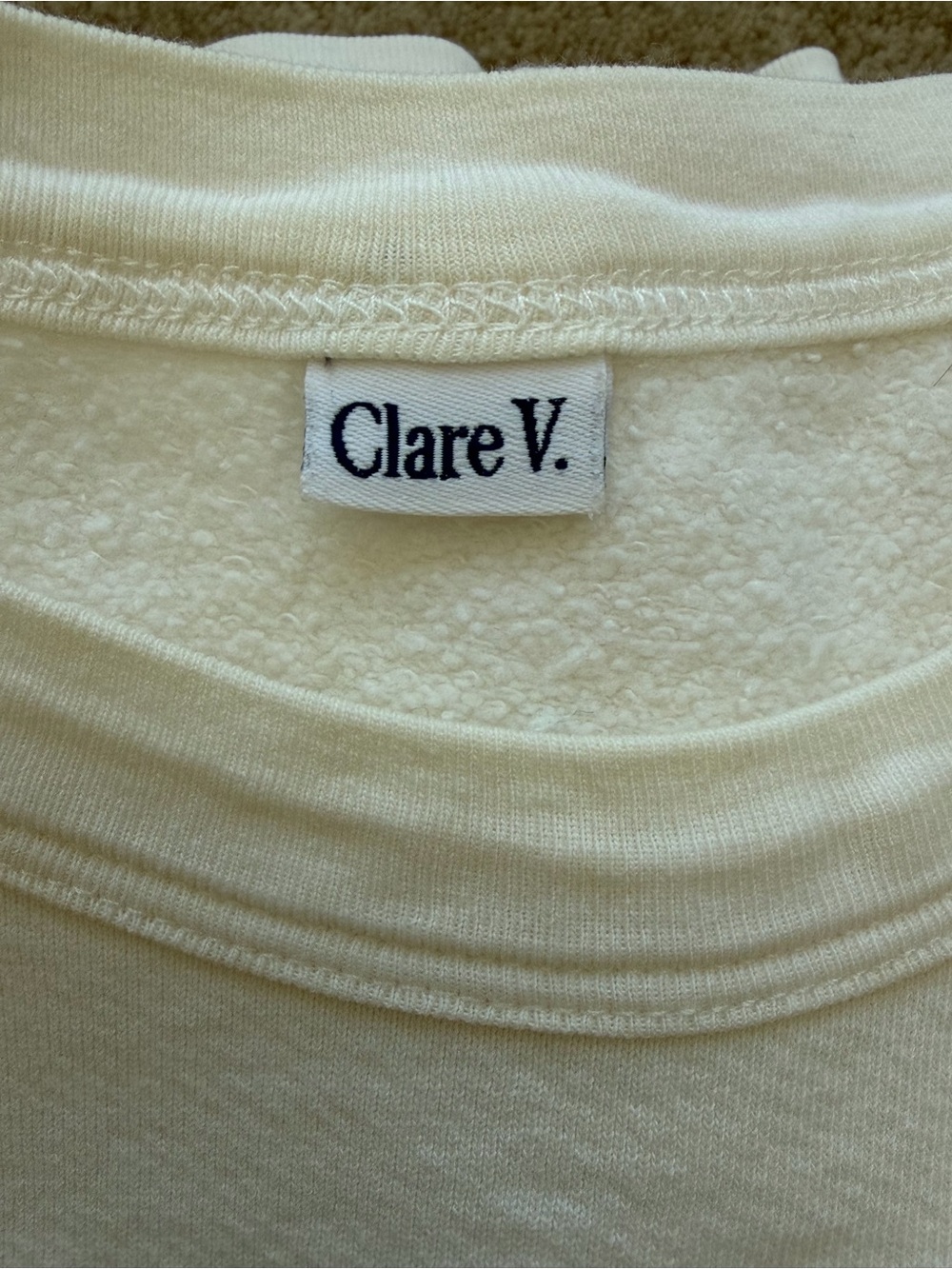 Clare V x Gjusta ‘Liberez Les Sardines’ cotton shirt sleeve sweatshirt - Picture 5 of 7